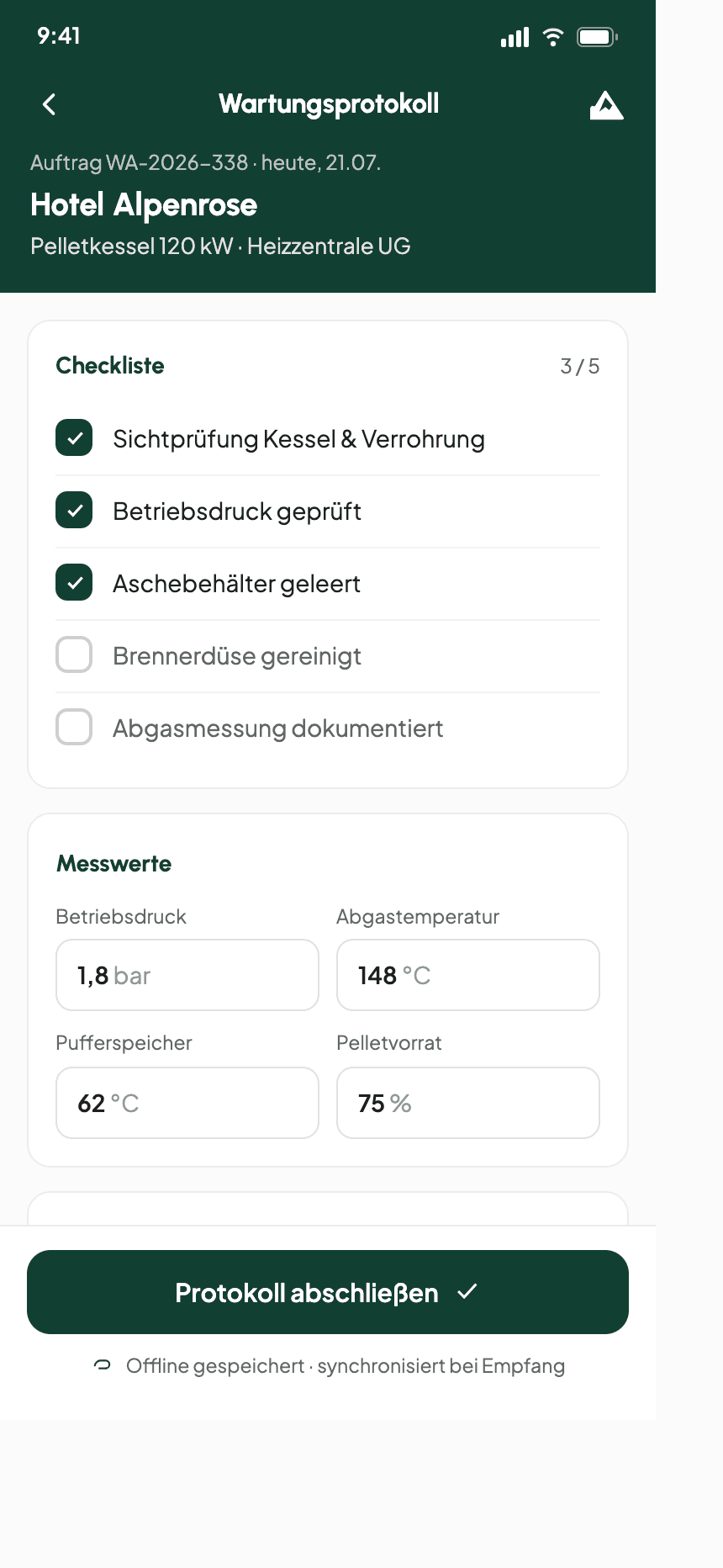 Mockup dei moduli digitali sul campo di Alpino AI: app per tablet che guida sul posto e legge automaticamente bolle e targhe